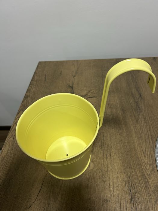 Set de 6 ghivece cu cârlig pentru balustradă