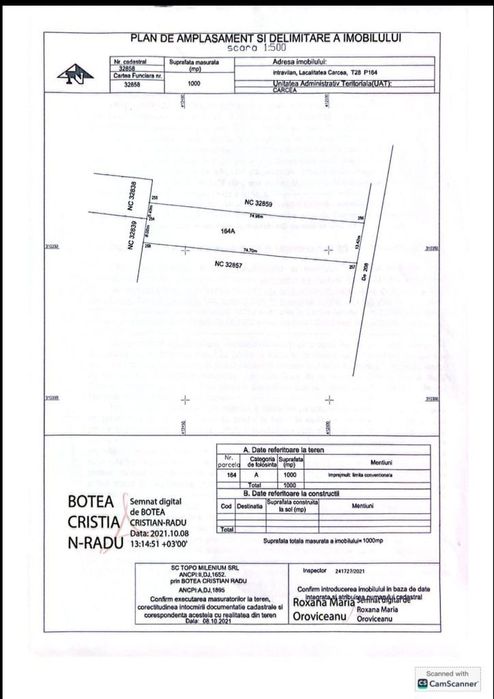 Teren Intravilan 1000 Mp Carcea - Zona Hanul Cu Ponei