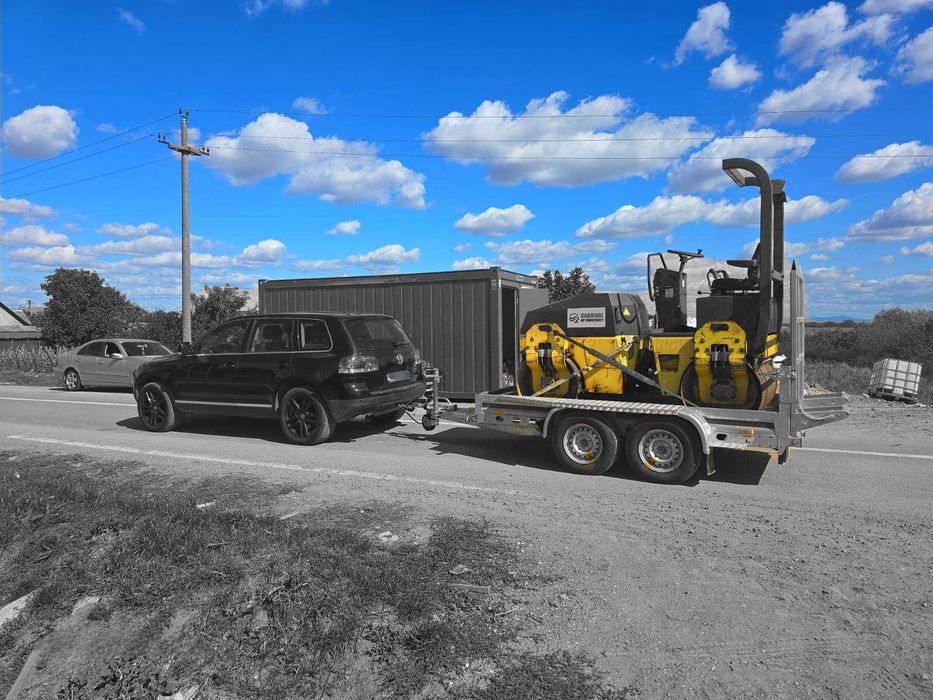 Inchirieri remorca utilaje trailer bobcat transport excavator