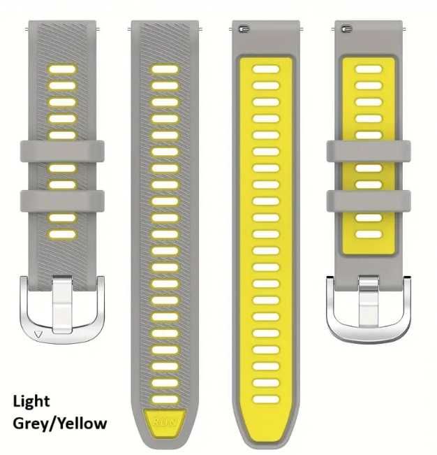 Curea silicon GT1,GT2,GT3,GT4,GT5(46mm) 22mm - catarama Argintie*