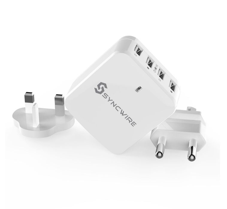 Syncwire USB – 4 порта 9,6 A/48 W USB зарядно UK EU US