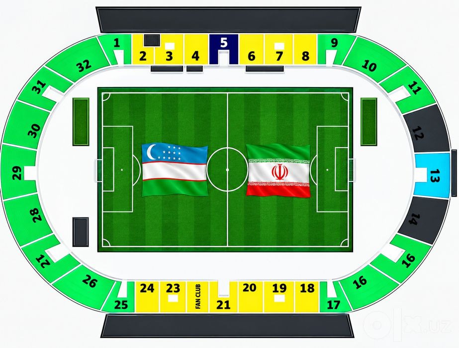 Futbol bilet ozbekiston eron