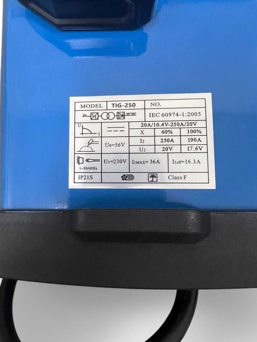 Електрожен инверторен VikiLux TIG/MMA 250I с аргон PRO blue