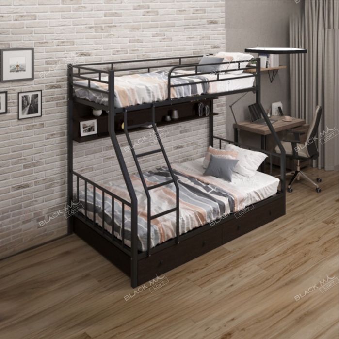 Двухъярусная Металл Кровать KOSMOS PRO | Loft krovat, metal kravat