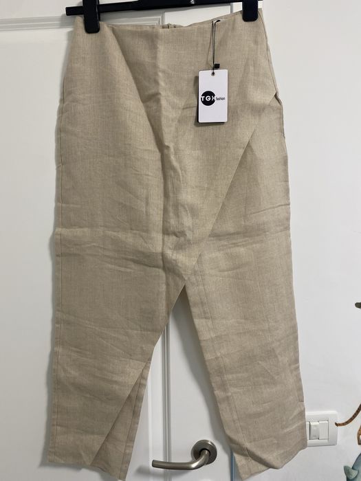 Pantaloni asimetrici din in Tgh Fashion