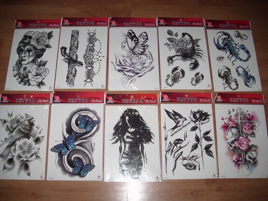 Временни татуировки - водоустойчиви. Промо цена
