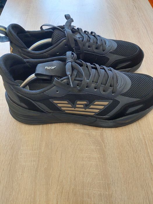 Мъжки маратонки EA7 Emporio Armani Ace Runner – черни със златисто лог