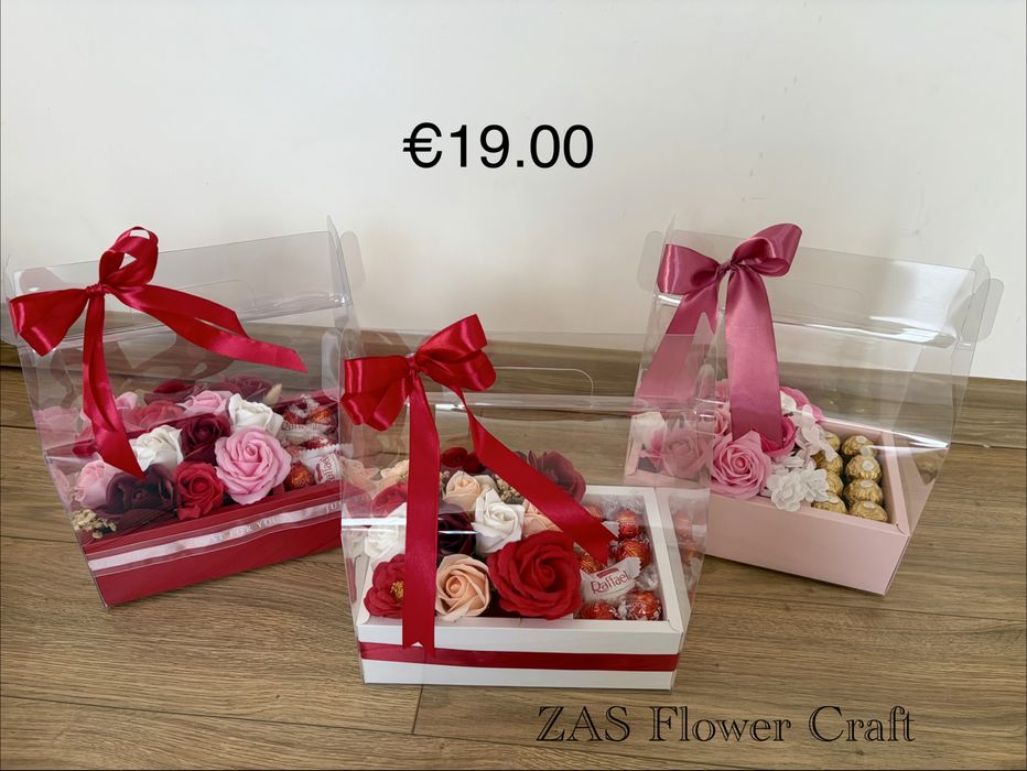 Сапунени цветя в кутии - специално за 8ми март