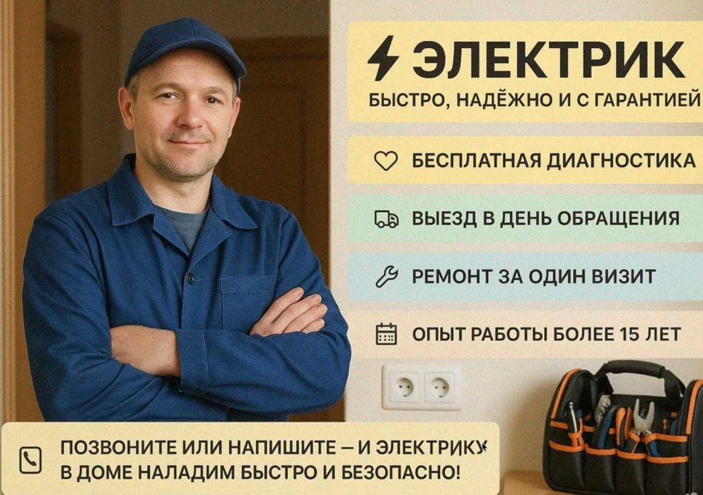 Электрик электромонтаж в новостройках. Услуги электрика