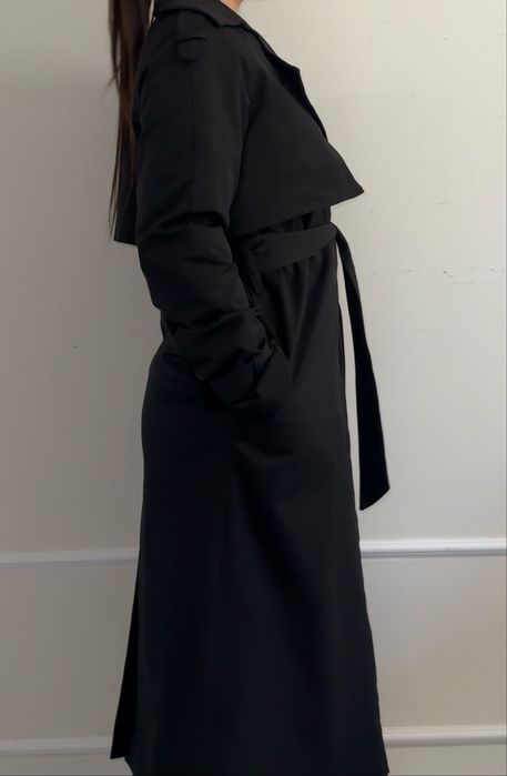 Тренч черный размер S