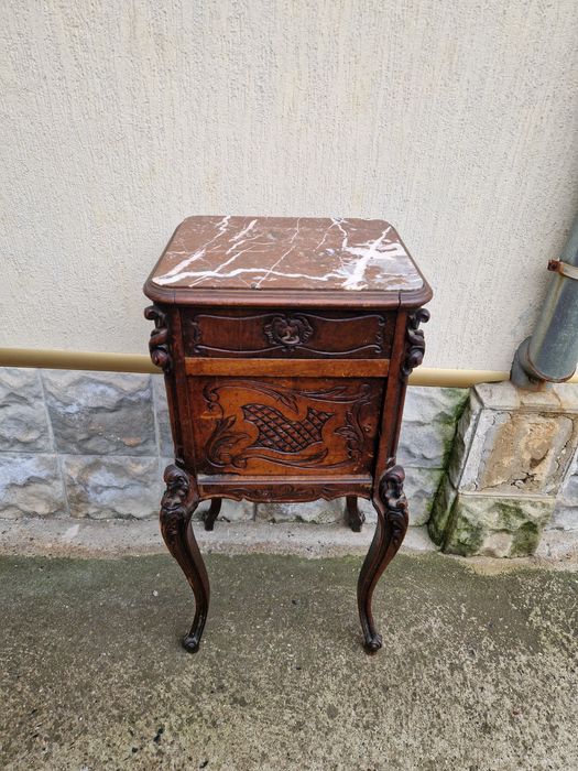 Рядък уникален антикварен френски хумидор масив мрамор