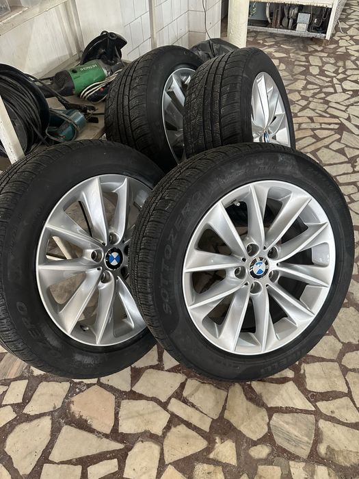 Set 4 jante originale BMW R18 + anvelope Pirelli Sottozero RunFlat 245/50 R18