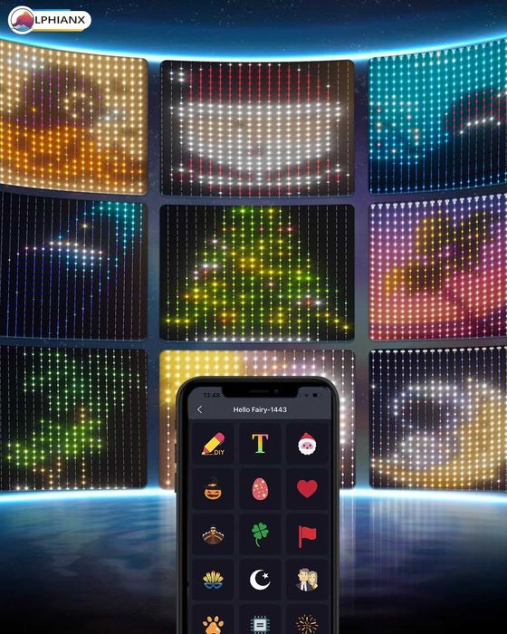 Светлина завеса с Wifi 540LEDs 1.50 x 2 м - програмируема Lphianx