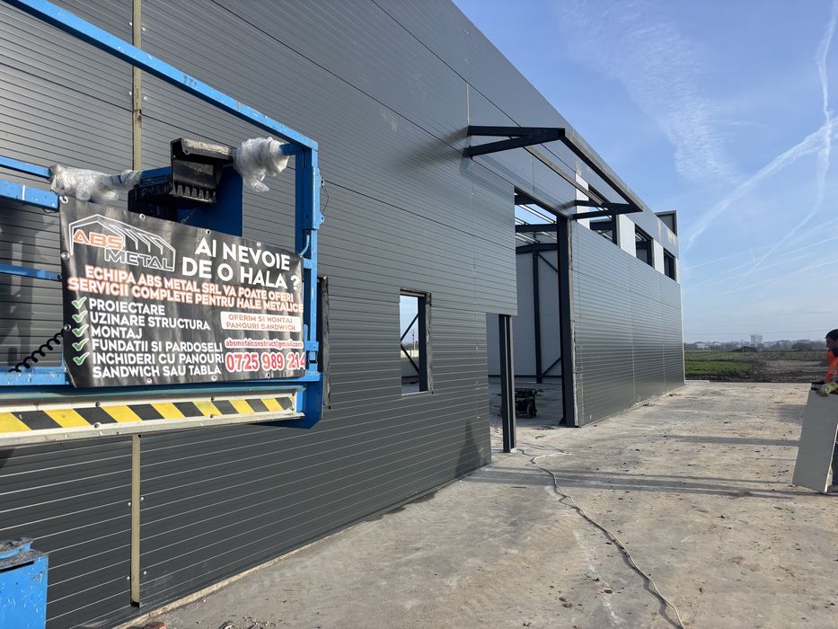 Panouri sandwich 75lei mp perete si 80lei mp acoperis de 40mm