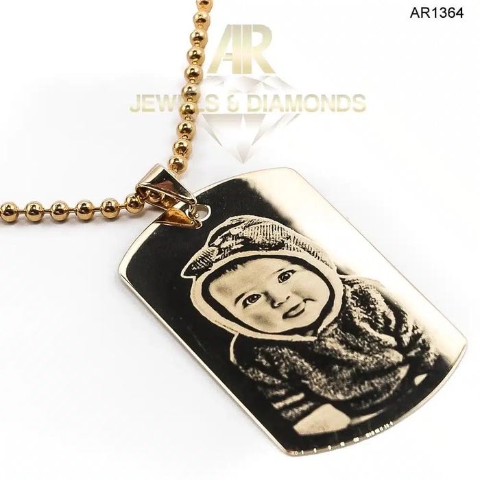 Lantisor 60cm Aur 14K cu pandantiv Army [AR1364]