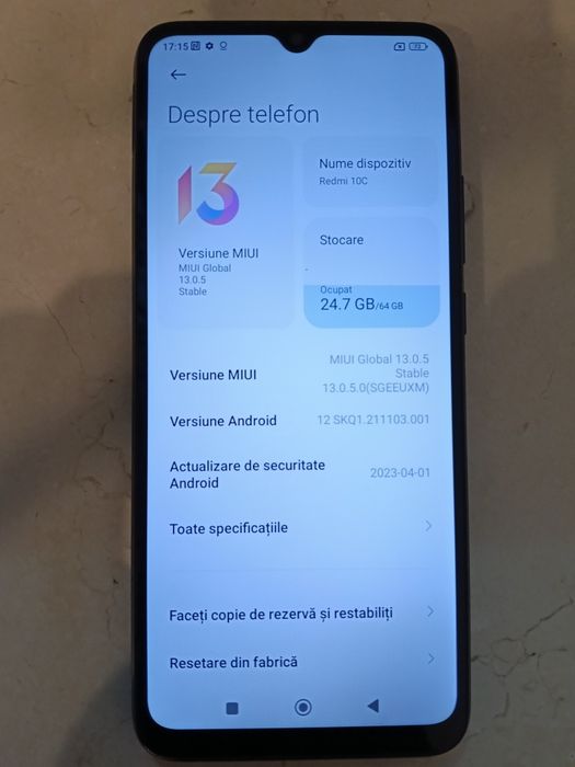 Vând Redmi 10C 64GB