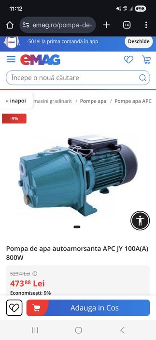 POMPA DE APA autoamorsanta APC JY 100A
