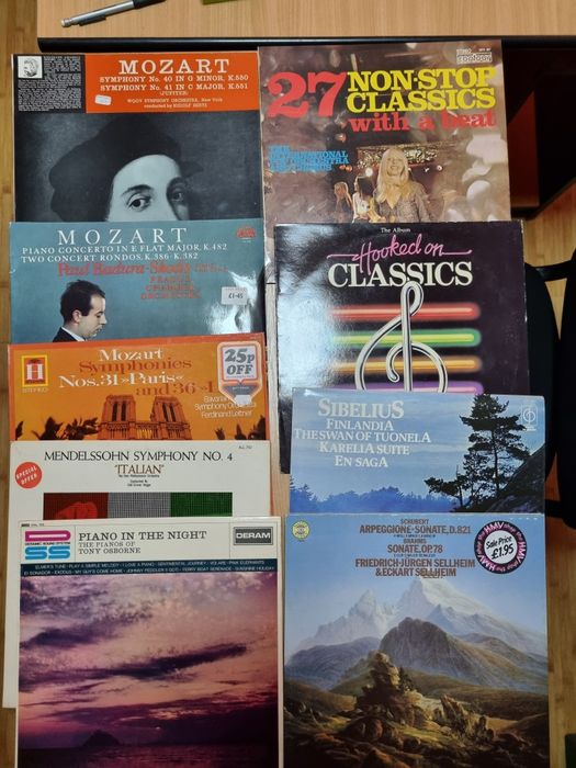 Discuri vinil (muzică clasică) ( Chopin,  Mozart, Strauss s.a.)