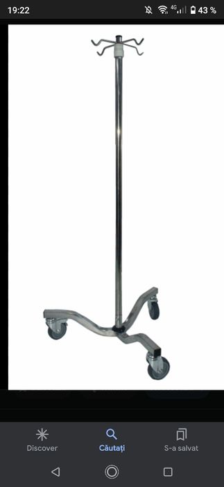 3 roți pt mobilier colț/ cuier sau stativ pe 3 roti