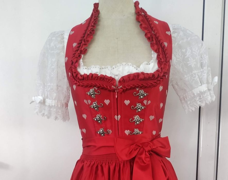 Рокля Dirndl, оригинална тиролска рокля размер D36