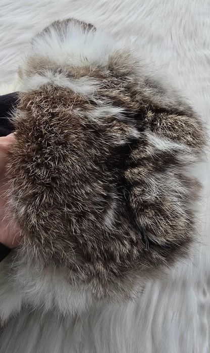 Шапка ушанка с естествен косъм