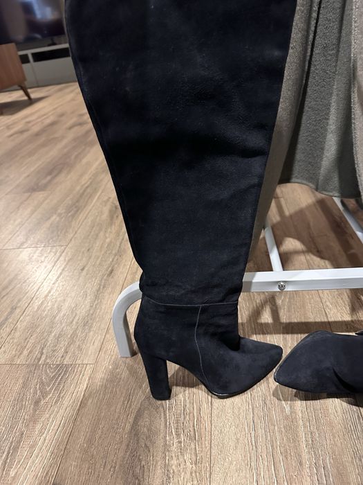 Cizme peste genunchi piele integral 36