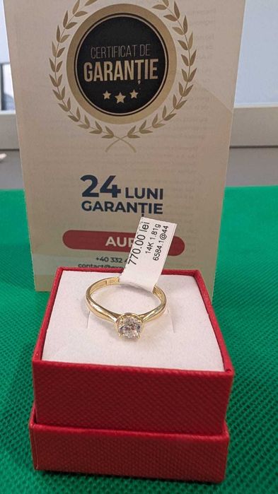 (AG44 B.6584) Inel aur 14K (GARANTIE 24 LUNI)