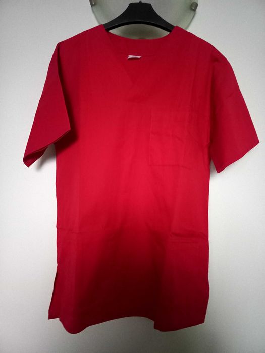 Bluza medicala unisex, rosie, M