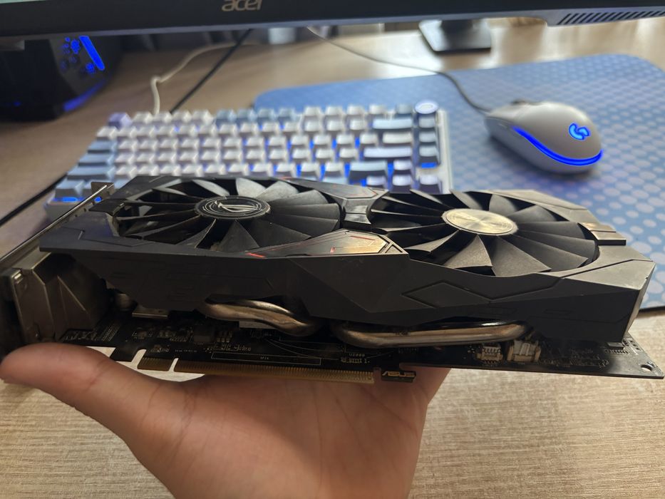 Видеокарта AMD rx 570 8gb, asus rog strix(прошивка 470)
