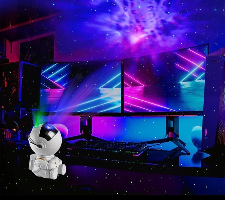 Lampa de veghe astronaut proiector lumina gaming