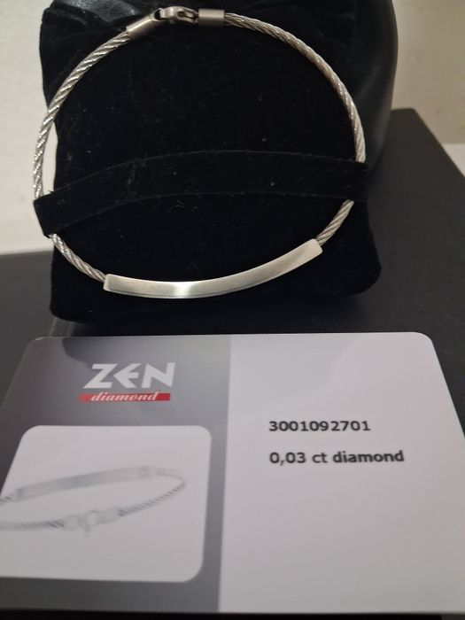 Brătară Zen Diamond, cu Diamant Natural 0,03 ct-Noua  Certificata