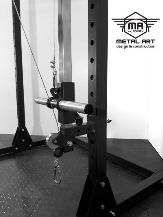 Стойка за клекове (Squat rack) с лост за набиране с различни хватове