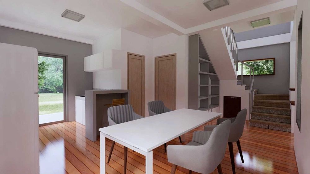 НА ИЗПЛАЩАНЕ - Двуетажна сглобяема къща с 4 спални, 160 кв. м