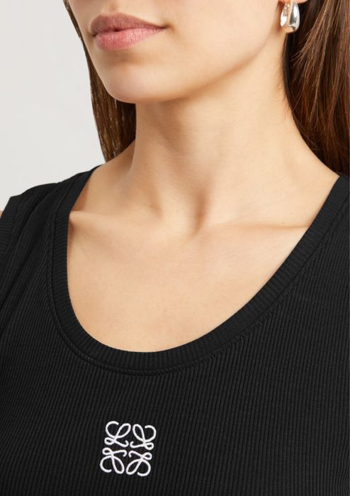 Loewe кроп топ в черен цвят