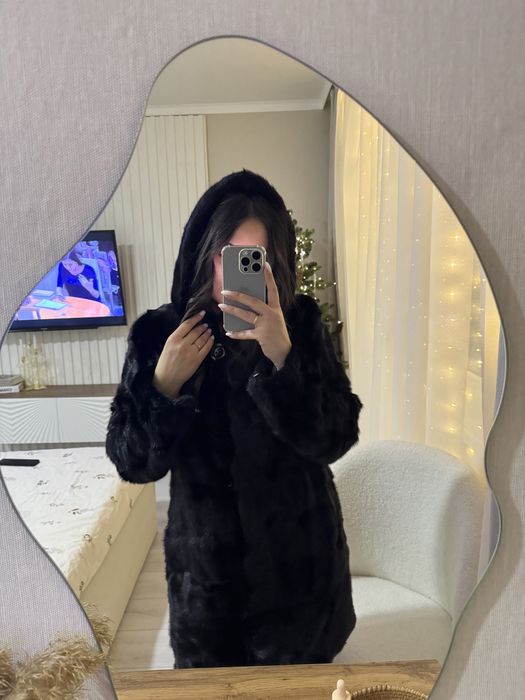 Норковя шуба поперечка