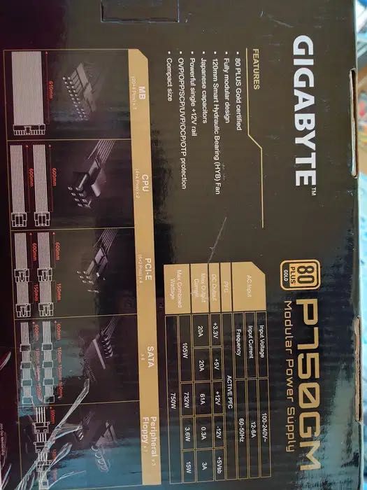 Sursa Gigabyte 750W 80Plus Gold P750GM ca noua