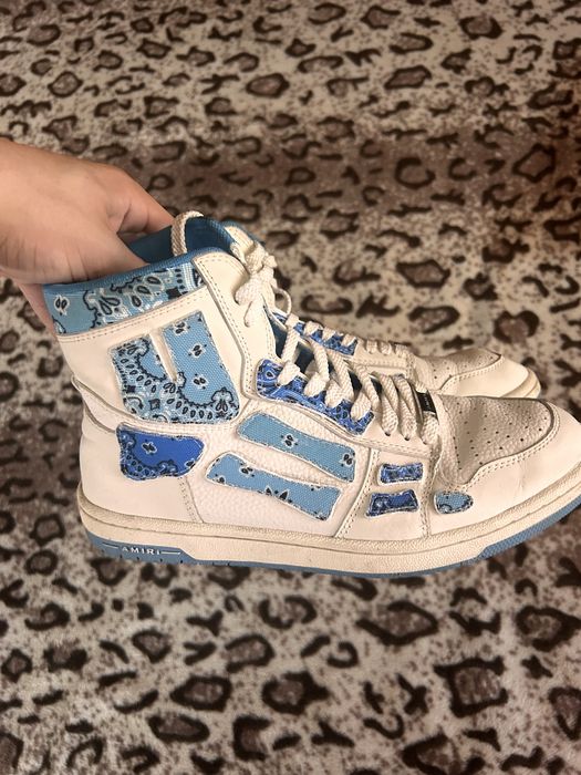 Amiri high skeleton blue