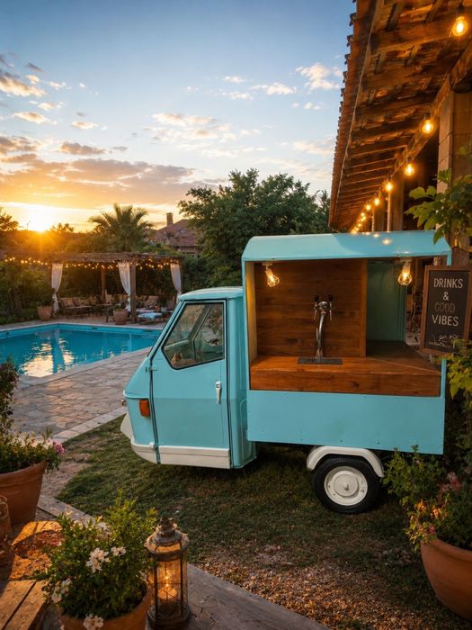 Piaggio ape prosecco van