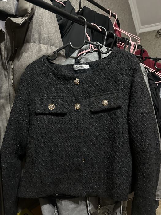 Твидовый пиджак размер л