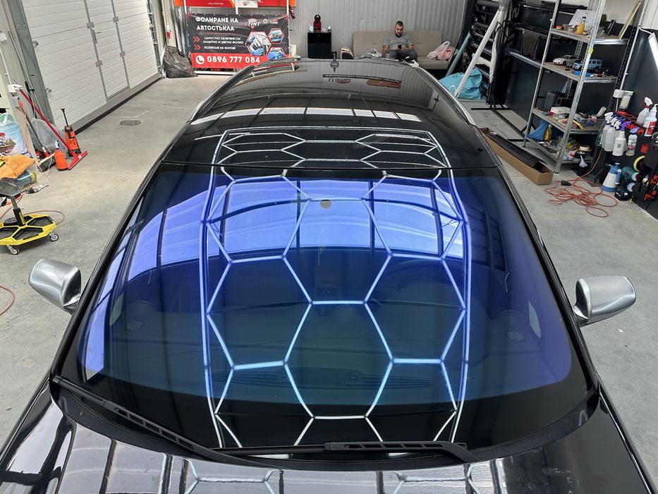 Затъмняване на автостъкла , полиране на фарове , външно облепяне