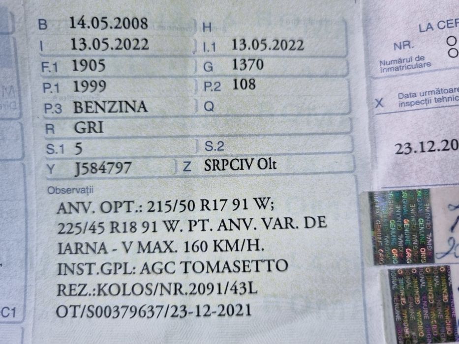 Mazda 6 2008 2.0 benzina cu gpl