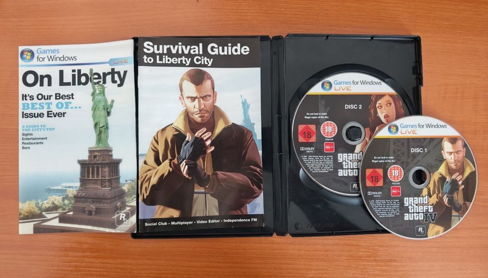 Vand Grand Theft Auto IV (GTA 4) pentru PC și  The Last of Us Remastered PS4, PLAYSTATION HITS, versiune fizică, completă cu carcasă originală