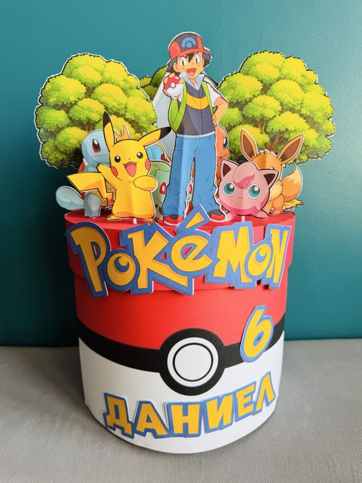 Картонена торта кутия Покемон Pokemon