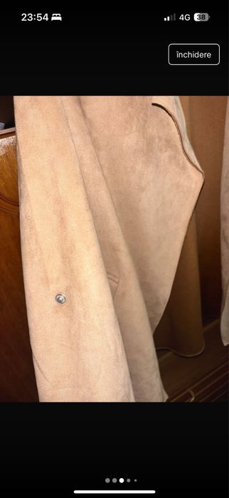 Sacou catifea crem Pull & Bear M | perfect toamnă