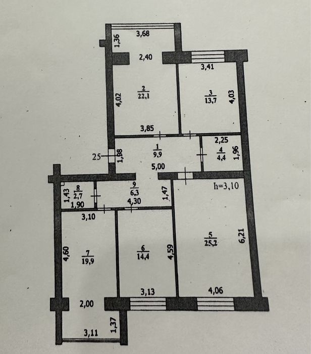 Продам 4 ком. кв. по улице Кайнар