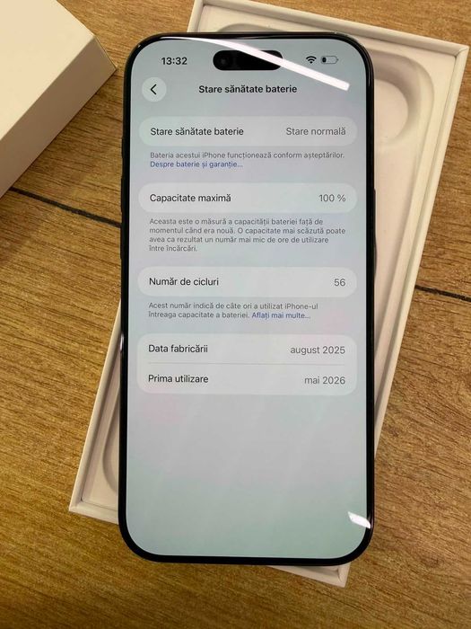 Apple iPhone Air 256GB Black 100% Baterie 56 Cicluri Garanție 24 Luni Factură Altex Ca Nou