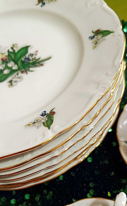 Winterling Антикварный чайно столовый сервиз Бавария