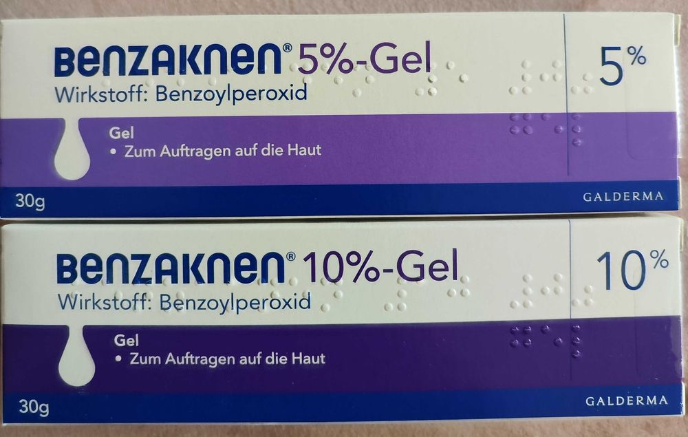 Peroxide Benzoyl Benzaknen Differin Gel 5% ,10% Galderma 30GR