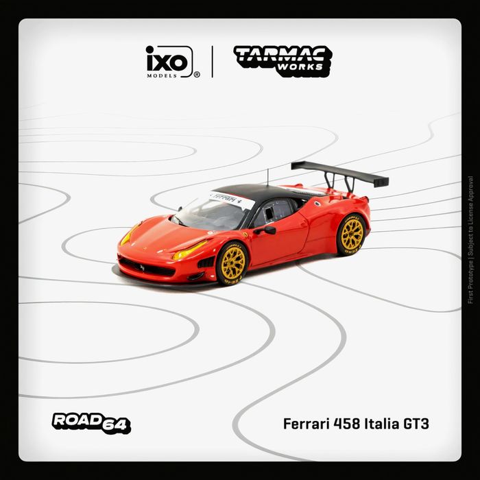 Macheta Ferrari 458 Italia GT3 1:64 Tarmac Works & IXO