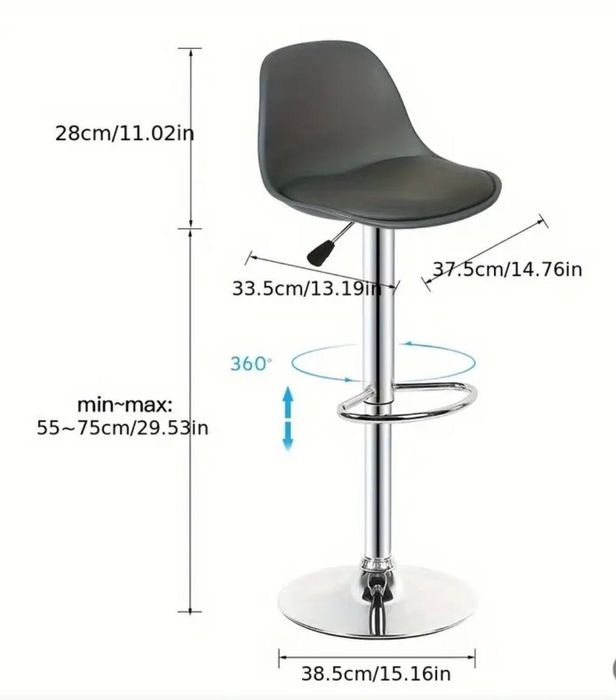 Scaune bar gri inchis